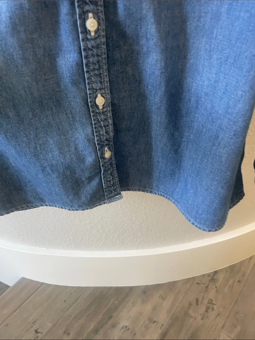 Coldwater Creek River Walk Denim Button Front Shirt